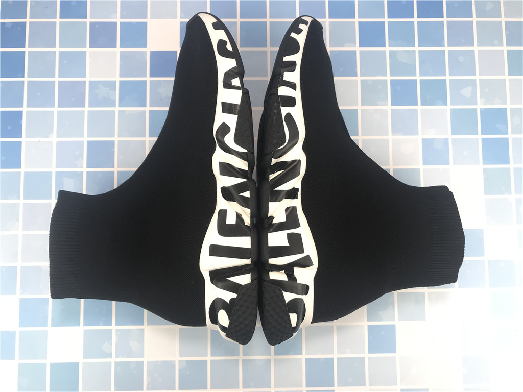 Balenciaga Speed Trainer Graffiti - Black White